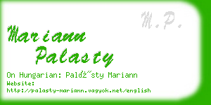 mariann palasty business card